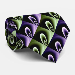 Lila und grüne COOLE Moderne Muster Krawatte