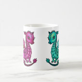 Lila und grüne Drachen Fantasy Art Kaffeetasse (Mittel)