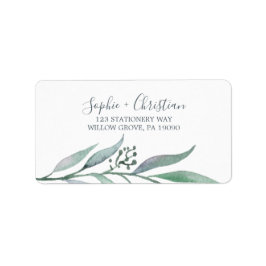 Lila und grüne Eukalyptus-UAWG-Adressmarken Adressaufkleber