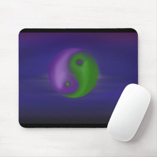 Lila und grüne Flügel Mousepad (Mit Mouse)