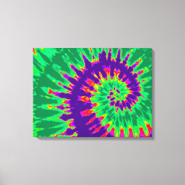 Lila und grüne Gefärbte Krawatte 24"x18" Art Leinwanddruck