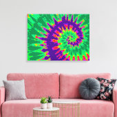 Lila und grüne Gefärbte Krawatte 24"x18" Art Leinwanddruck (Insitu (Wohnzimmer))