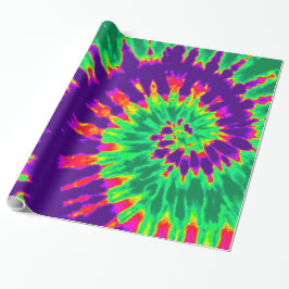 Lila und grüne gefärbte Krawatte Geschenkpapier