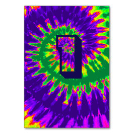 Lila und grüne Gefärbte Krawatte Hochzeitstisch 1 Tischnummer