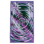 Lila und grüne Geschenktasche Abstrakte Wirbel Ges Kleine Geschenktüte (Vorderseite)