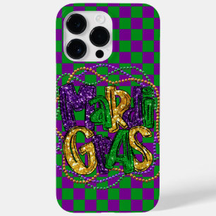 LILA UND GRÜNE GESPRÜFTE PATTERN FARBBILDER Case-Mate iPhone 14 PRO MAX HÜLLE