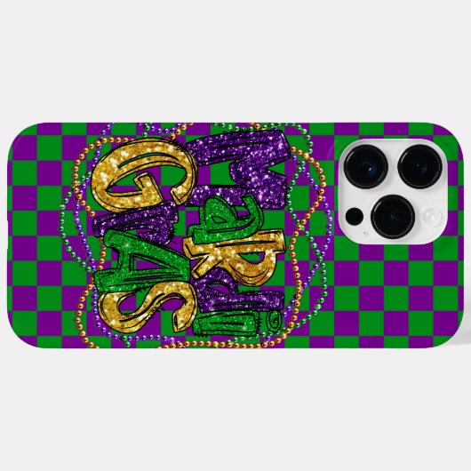 LILA UND GRÜNE GESPRÜFTE PATTERN FARBBILDER Case-Mate iPhone HÜLLE (Rückseite (Horizontal))