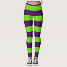 Lila und grüne Halloween-Leggings