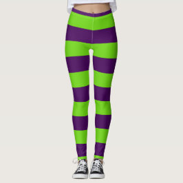 Lila und grüne Halloween-Leggings Leggings