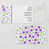 Lila und grüne Hexagon-Stellen Visitenkarte (Vorne/Hinten)