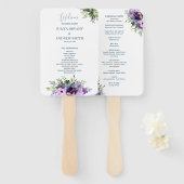 lila und grüne Hochzeitsreise mit Blumen Fächer (Vorne und Hinten)