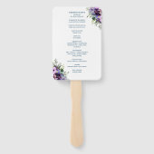 lila und grüne Hochzeitsreise mit Blumen Fächer (Rückseite)