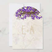 Lila und grüne Kirsche Blossom Teezeremonie Einladung (Rückseite)