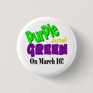 Lila und grüne Knöpfe St. Urhos Tages Button
