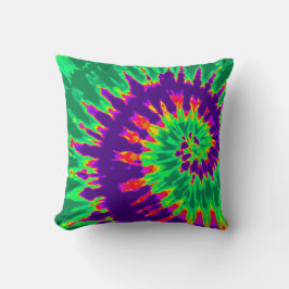 Lila und grüne Krawatte Kissen