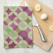 Lila und grüne Küchengeschirrtücher Handtuch (Viertel Falte)