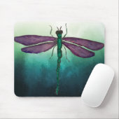 Lila und grüne Libelle Mousepad (Mit Mouse)