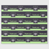 Lila und grüne Logo & Vielen Dank für Ihre Unterst Geschenkpapier (Flach)