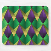 LILA UND GRÜNE MARDI GRAS DIAMOND KARIERT PATTERN MOUSEPAD (Vorne)