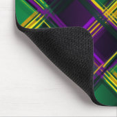 LILA UND GRÜNE MARDI GRAS DIAMOND KARIERT PATTERN MOUSEPAD (Ecke)