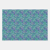 Lila und grüne Meerjungenskala Geschenkpapier Set (Vorderseite 3)