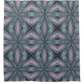 lila und grüne naturwissenschaftliche moderne futu duschvorhang (Vorderseite)