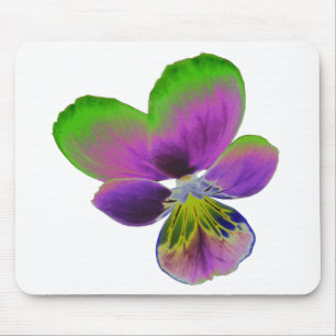 Lila und grüne Pansy Mousepad