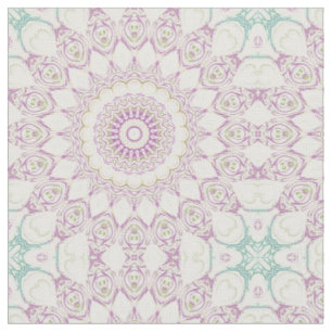 Lila und grüne Pastell-Mandala-Musterdesign Stoff