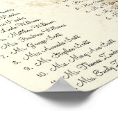 Lila und grüne Pfauensitzkarte 12 Tische Poster (Ecke)