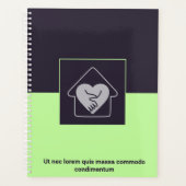 Lila und grüne Pflege älterer Menschen Planer (Vorderseite)