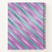 LILA UND GRÜNE RIBBON SEHEN PATTER AUS NOTIZBLOCK (Rückseite)