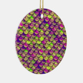 Lila und grüne Skala Keramik Ornament (Rechts)