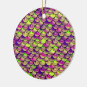 Lila und grüne Skala Keramik Ornament (Links)