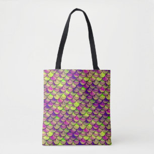 Lila und grüne Skala Tasche