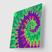 Lila und grüne Spirale Gefärbte Krawatte Uhr (Winkel)