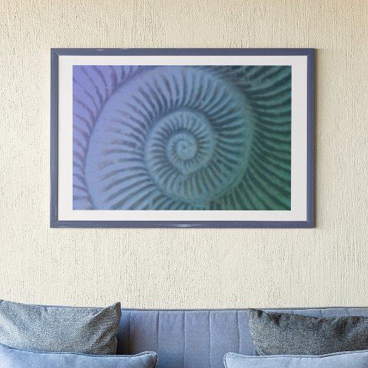 Lila und grüne Spiralgalaxie Poster