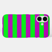 Lila und grüne Streifen Case-Mate iPhone Hülle (Rückseite (Horizontal))