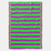Lila und grüne Streifen Decke (Vorderseite Vertikal)