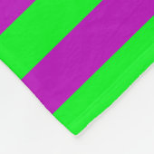 Lila und grüne Streifen Fleecedecke (Ecke)