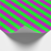 Lila und grüne Streifen Geschenkpapier (Ecke)