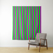 Lila und grüne Streifen Wandteppich (Beispiel)