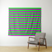 Lila und grüne Streifen Wandteppich (Beispiel (Horizontal))