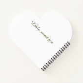 Lila und grüne Süßerbse und Blume Notizblock (Rückseite)