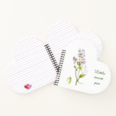 Lila und grüne Süßerbse und Blume Notizblock (Innenseite)