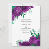 Lila und grüne Wasserhymne Einladung (Vorderseite)