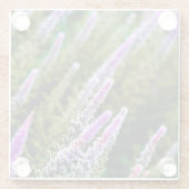 Lila und grüne Wildblume Glasuntersetzer (Rückseite)