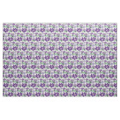 Lila und grüne Wildblume und Clou Stoff (Yard (91,4 cm))