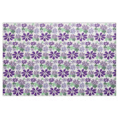 Lila und grüne Wildblume und Clou Stoff (Fat Quarter (45,7 x 55,9 cm))