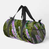 Lila und grüne Wildblumen Duffle Bag (Rechte Ecke)