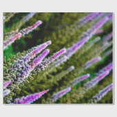 Lila und grüne Wildblumen Geschenkpapier (Flach)